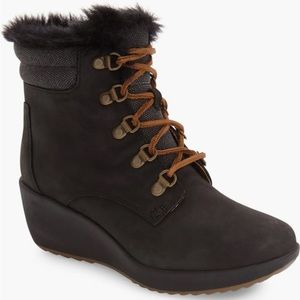 Sperry Luca Waterproof Faux Fur Wedge Boot (Women) size 6